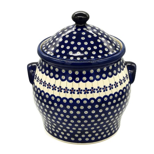 Pojemnik ceramiczny 5L Bolesławiec z pokrywką dekoracja 166A Zakłady Ceramiczne