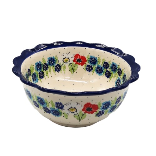 Miska ceramiczna Bolesławiec 24,3 cm 2L rękodzieło zmywarka piekarnik mikrofalówka
