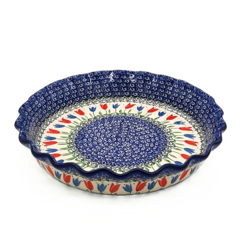 Salaterka,tarta 26,0 cm z motywem tulipanów