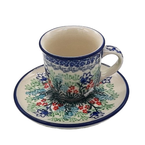 Filiżanka do espresso V:0,06 l, motyw roślinny