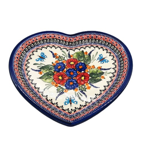 Talerz serce  27,4x25 cm, Art149, unikat