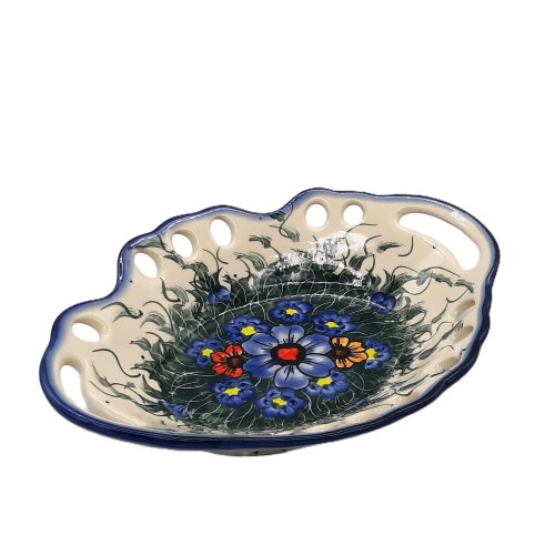 Owocarka ażurowa owalna, unikat, trawka