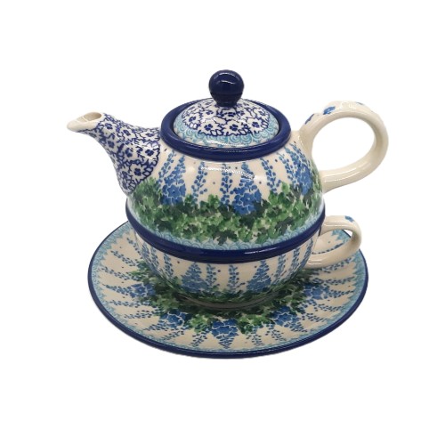 Zestaw do herbaty   V:0,6/0,23 l, motyw roślinny