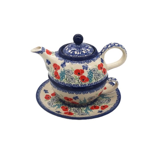 Zestaw do herbaty   V:0,6/0,23 l, maki