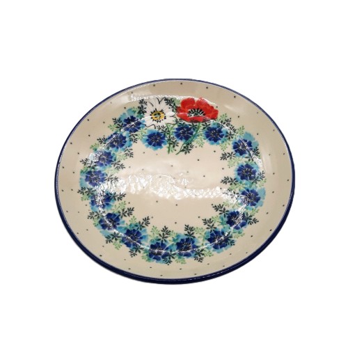 Talerz deserowy 19,9 cm, motyw kwiatowy