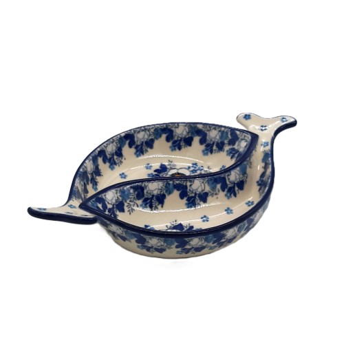 copy of Talerz ryba 22,5x19,0 cm, żółte ptaki