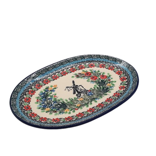 Półmisek na wędliny,sery 26,4/18,2 cm, unikat, wiatrak