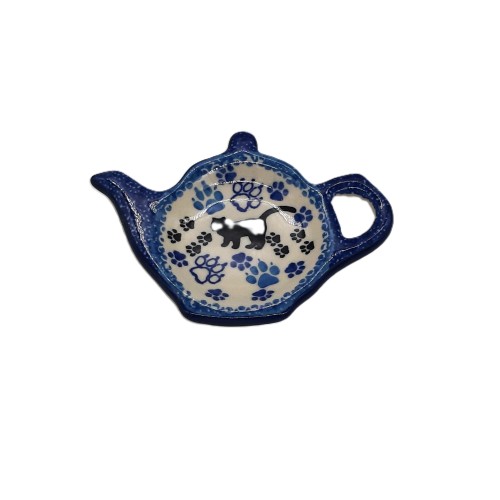 Spodek dzbanuszkek na herbatę, kot