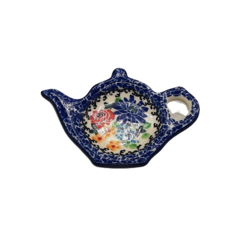 Spodek dzbanuszkek na herbatę, motyw kwiatowy