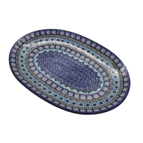 Półmisek na potrawy 31,5/ 22 cm , motyw geometryczny