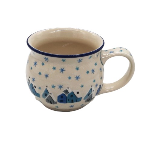 Kubek czeski V:0,5 l z motywem zimowym,unikat