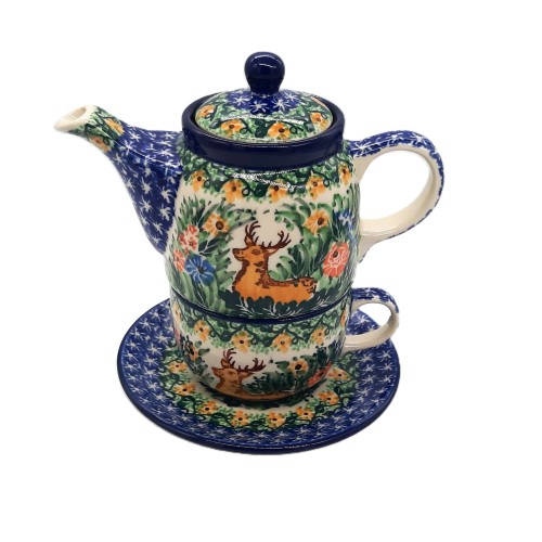 Zestaw do herbaty, jeleń V:0,2/0,4 l, unikat