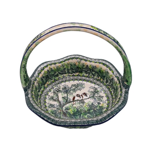 Koszyk z motywem wróbelków, unikat