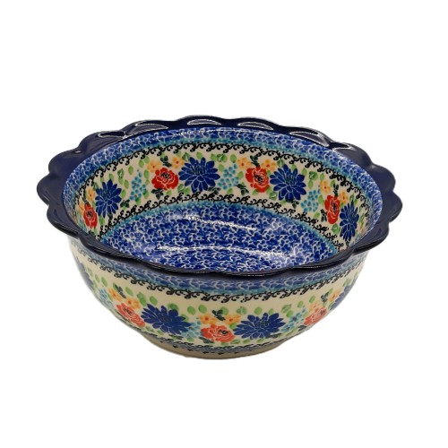 Miska na sałatkę V:1,0 l, motyw kwiatowy