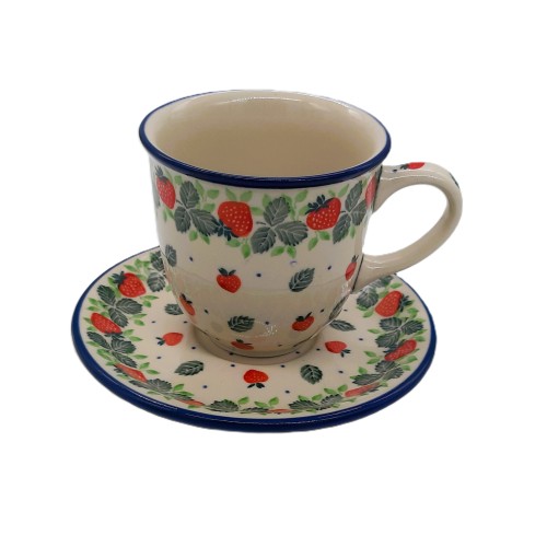 Filiżanka do kawy , herbaty V: 0,3 l, poziomki