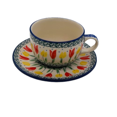 Filiżanka do kawy, herbaty V : 0,2 L, tulipany