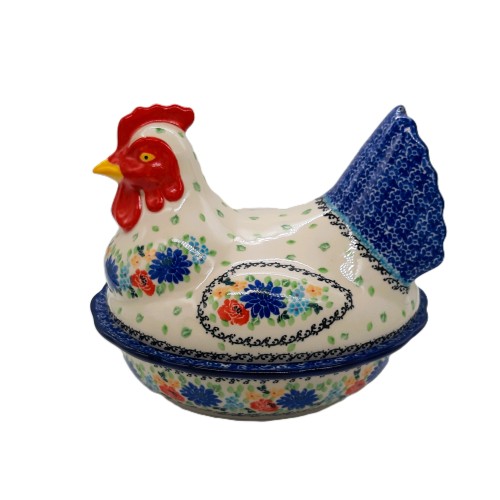 Kura, pómisek do zapiekania, motyw kwiatowy