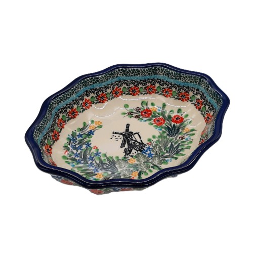 Półmisek  23/18,5 cm, wiatrak, unikat