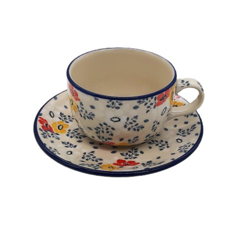 Filiżanka V:0,2 L , motyw kwiatowy