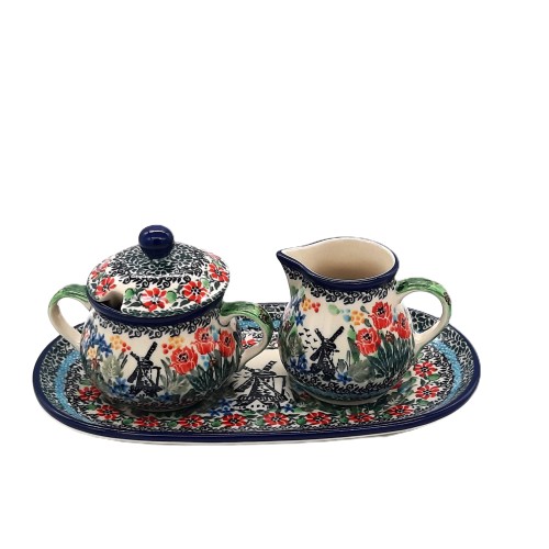 Zestaw cukiernica, mlecznik V:0,2 l, unikat, wiatrak