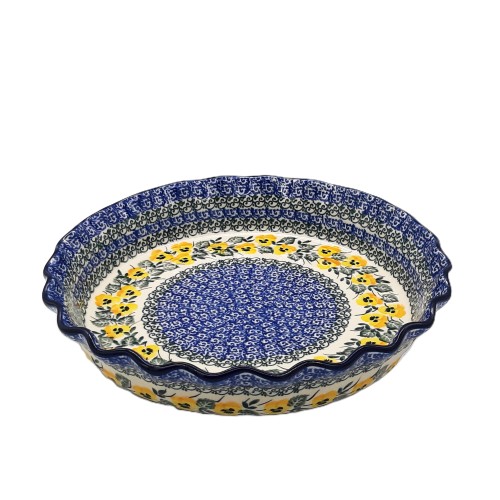 Salaterka,tarta 26,0 cm z motywem bratków