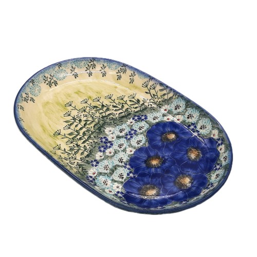 Półmisek, unikat 33,0 X 21,5 CM, kopry