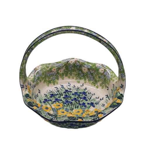 Koszyk z motywem łąki kwiatów polnych, unikat