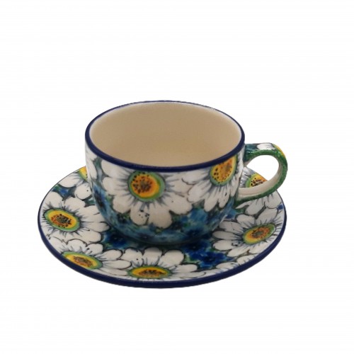 Filiżanka do kawy V : 0,2 L unikat, stokrotki