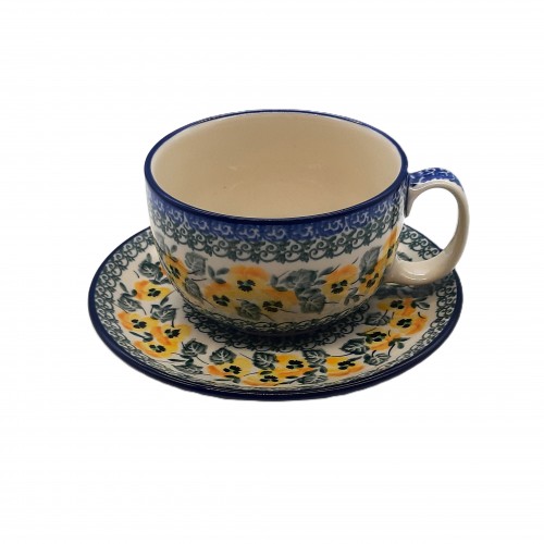 Filiżanka V: 0,35L z motywem bratków