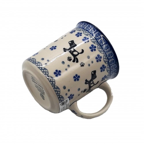 Kubek prosty V:0,25 l, pieski Ceramika Bolesławiec