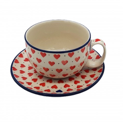 Filiżanka V: 0,35L z motywem serduszek