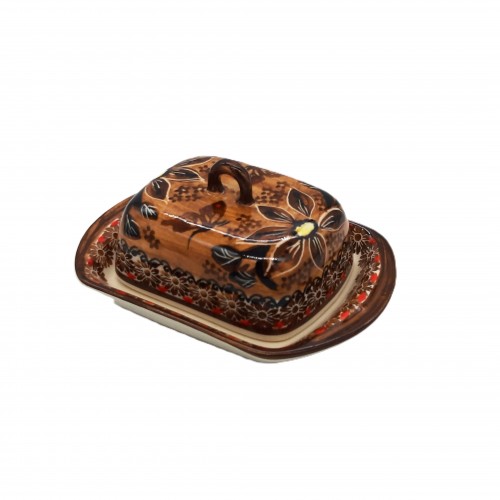 Maselnica mała, unikat, motyw roślinny