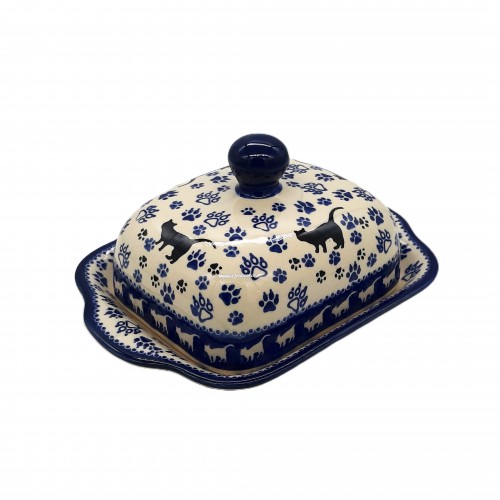 Maselnica duża z motywem kotka, unikat