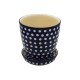 copy of Doniczka ceramiczna Bolesławiec 14,5 cm z podstawką rękodzieło