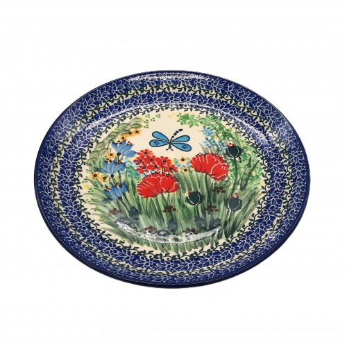 Talerz deserowy 19,9cm, unikat, ważka