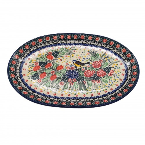 Półmisek na potrawy 31,0 / 22 cm ,unikat, ptaszek