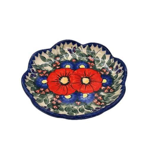 Talerz kwiatek 18,0 cm, unikat,maki